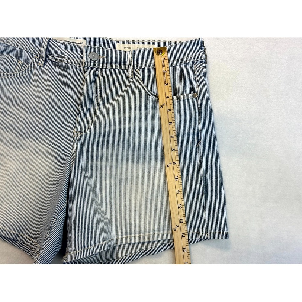 Anthro x Pilcro Blue White Railroad Stripe Anthropologie Hypen Shorts Womens 30 - Picture 14 of 16
